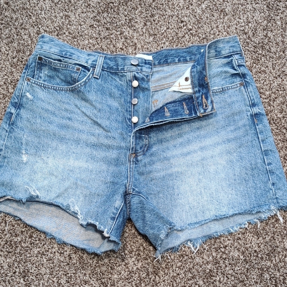 Denim Forum The Ex Boyfriend Midi Short Women's Plus Size 32